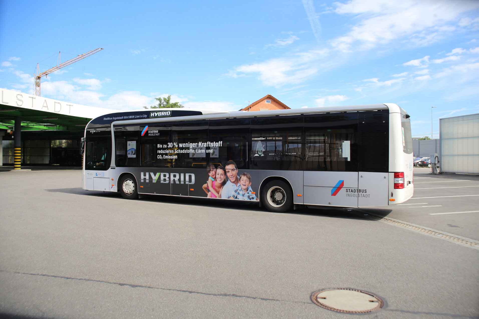 Buswerbung Hybrid Stadtbus Ingolstadt