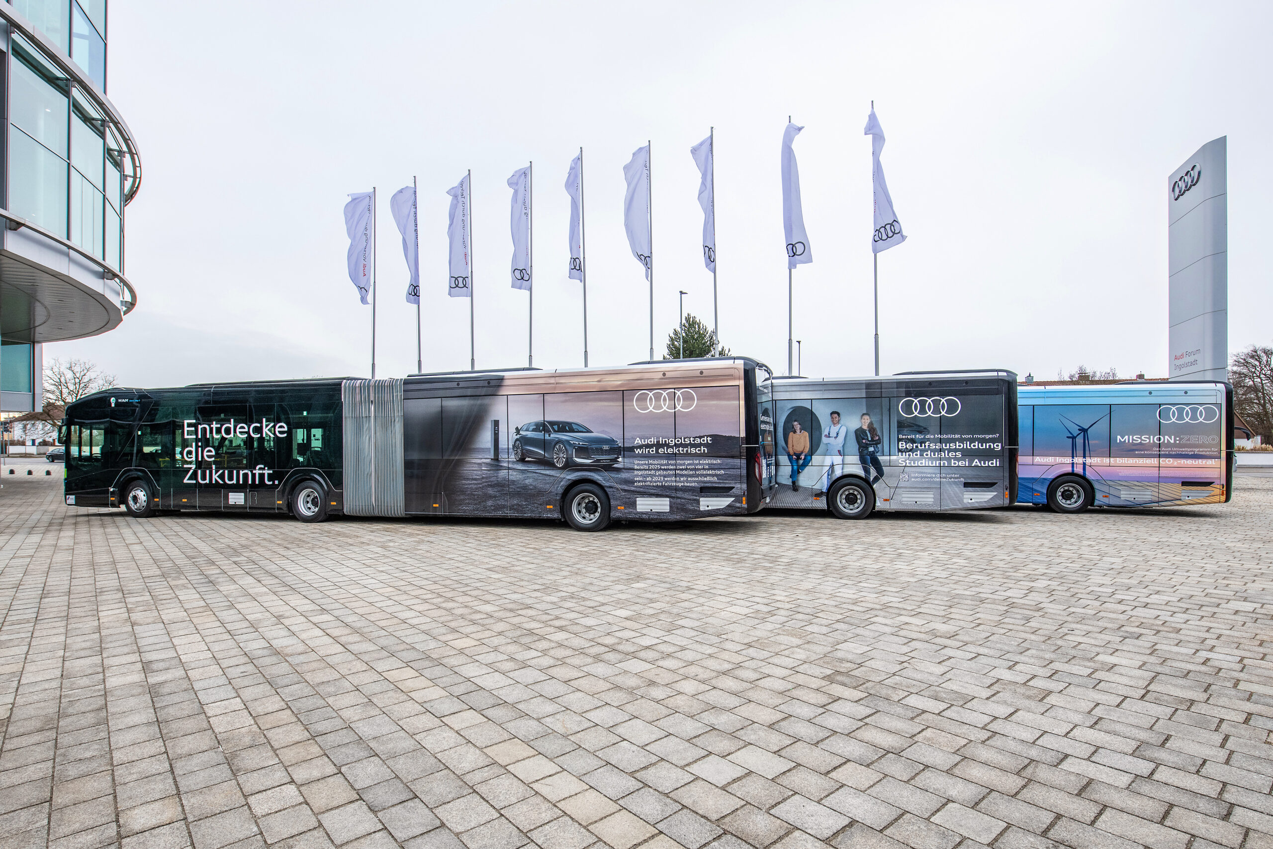 Die Neuen E Hybridbusse Stehen F r Die Gro en Zukunftsthemen Der Audi 